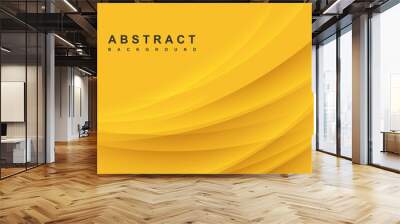 Abstract modern background yellow with shadow decoration Wall mural