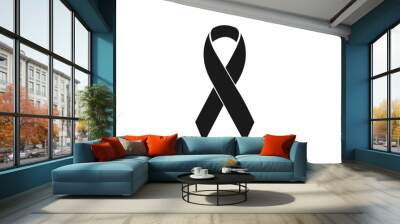 breast cancer awareness ribbon flat icon Wall mural