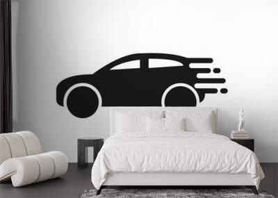 Fast delivery car icon, Fast car icon, Fast taxi icon Wall mural