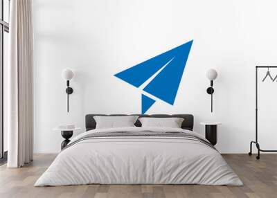 Paper plane icon Wall mural