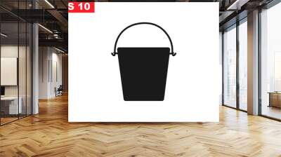 Water bucket icon. Water bucket symbol design Vector illustration Wall mural