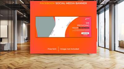 Business idea facebook cover banner template Wall mural