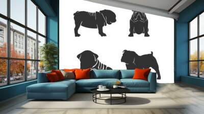 Bulldog Dog Logo Bundle Collection Vector Design Inspiration Wall mural