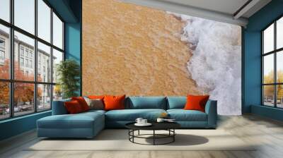 waves on the sand Wall mural