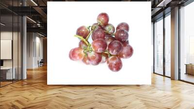 red grapes isolated on white background Wall mural