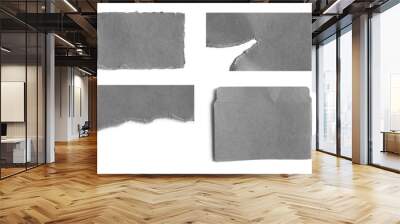 Set of ripped paper isolated on white background Wall mural