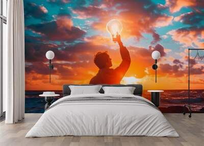 Power of  Positive Thoughts.  Business, motivational positive thinking conceptitive Thoughts. Wall mural