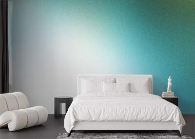 blue green , color gradient rough abstract background shine bright light and glow template empty space , grainy noise grungy texture on transparent background cutout Wall mural