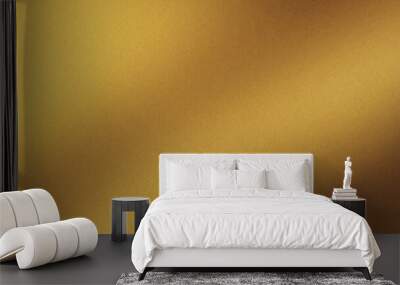 gold fabric waves , texture color gradient rough abstract background , shine bright light and glow template empty space grainy noise grungy Wall mural