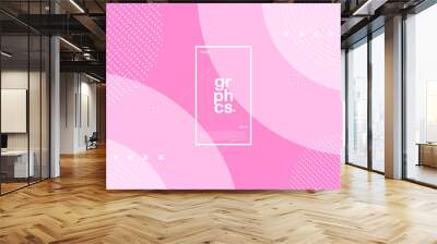 Modern abstract bright pink gradient illustration background with simple pattern. Cool design. Eps10 vector Wall mural