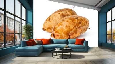 sweet potatoes isolated on white background Wall mural