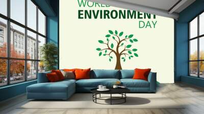 5th June world environment day vector artwork or illustration eps file. Wall mural