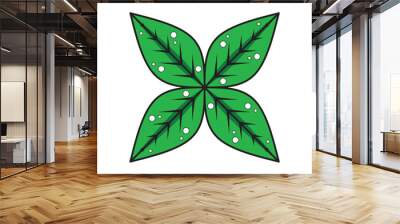 leaf icon Wall mural