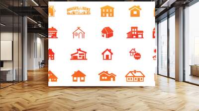 House and real estate icon mega bundle Wall mural