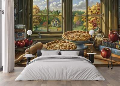 an apple pie Wall mural