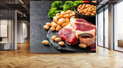 Exploring the Nutritional Composition of Meat and Beans A Comprehensive Guide to Health Benefits and Dietary Choices Wall mural