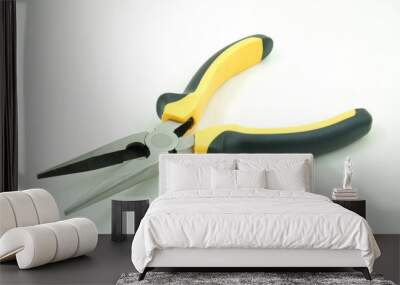 Long nose pliers on a white background Wall mural