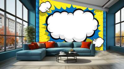 abstract comic book pop art speech bubble Wall mural