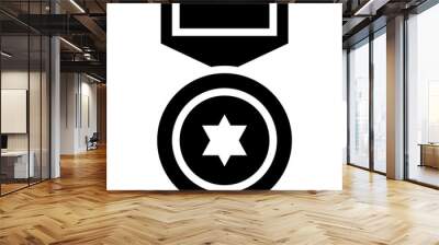 challenge winner prize badge reward icon solid glyph Wall mural