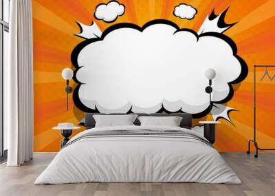 comic background with blank boom speech bubble Wall mural