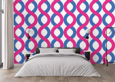 rainbow wave magenta blue simple sameless abstrac  Wall mural