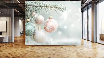 Christmas and New Year-themed graphic backgrounds for cards Wall mural