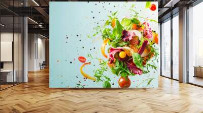 fruits and vegetable herbal concept  for background or 2d illustrator cartoon. Wall mural