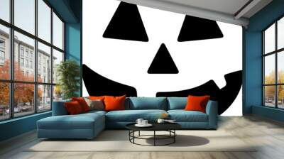 Halloween pumpkin face mask stencil Wall mural