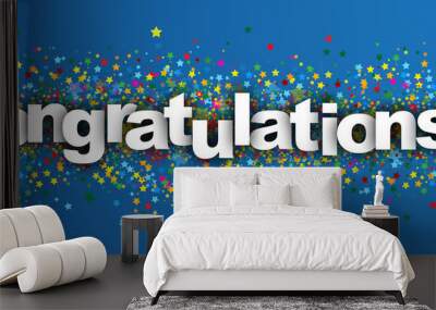 congratulations label Wall mural