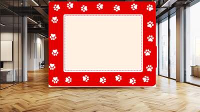 paw print border / frame Wall mural