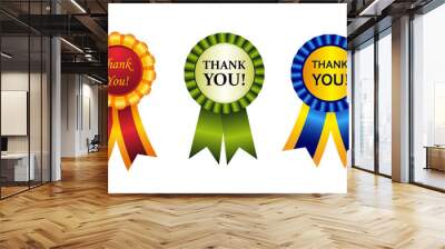 Thank you award ribbon rosette Wall mural