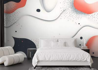 Vector illustration of black water splashes and design elements Wall mural