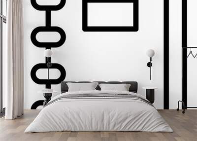 Notebook vector icon Wall mural