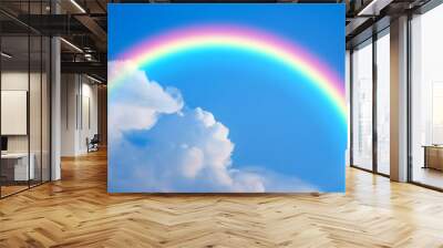 Sky and rainbow background Wall mural