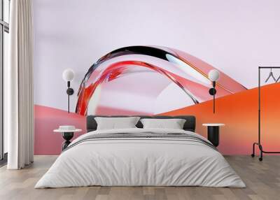 Transparent Arc Over Coral Wall mural