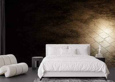 background tile texture shining 3d illustration Wall mural