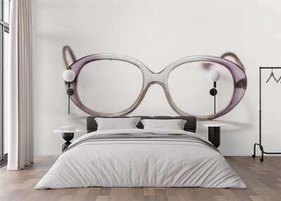 eyeglasses isolated on white Wall mural