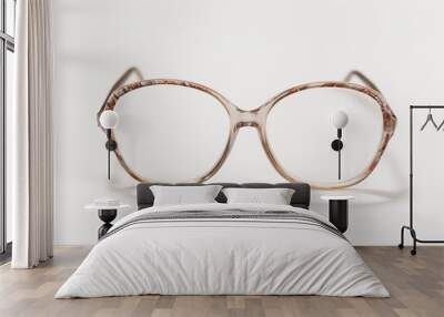 eyeglasses isolated on white Wall mural