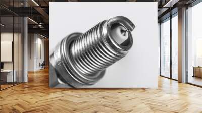 spark plugs on white background, shallow depth of field Wall mural