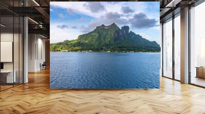 Panoramic view of mount Otemanu on the Island of Bora Bora, French Polynesia. Wall mural