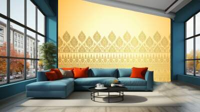 modern line Thai pattern traditional concept The Arts of Thailand	 Wall mural