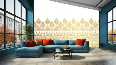 Thai vintage pattern traditional background, modern line Thai pattern traditional concept The Arts of Thailand Wall mural