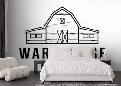 Warehouse / farmhouse vintage logo design Wall mural