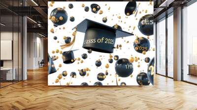 Class of 2025 Vector text for graduation design isolated on white background Wall mural