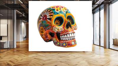 Mexican skull tradition isolated on white background Wall mural