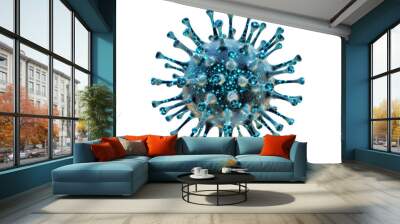 Virus isolated on white background Wall mural