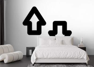 two way arrow icon logo template Wall mural