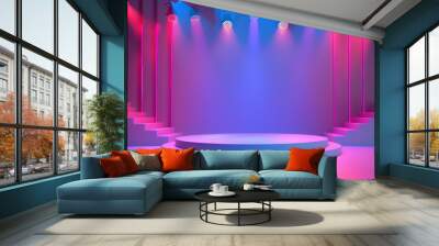 stage podium with lighting Wall mural