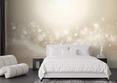 Luxury Abstract ivory  background with bokeh effect and shining defocused glitters  Wall mural