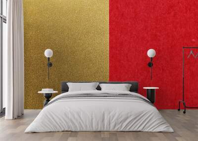 Japanese new year red gold paper texture background Wall mural